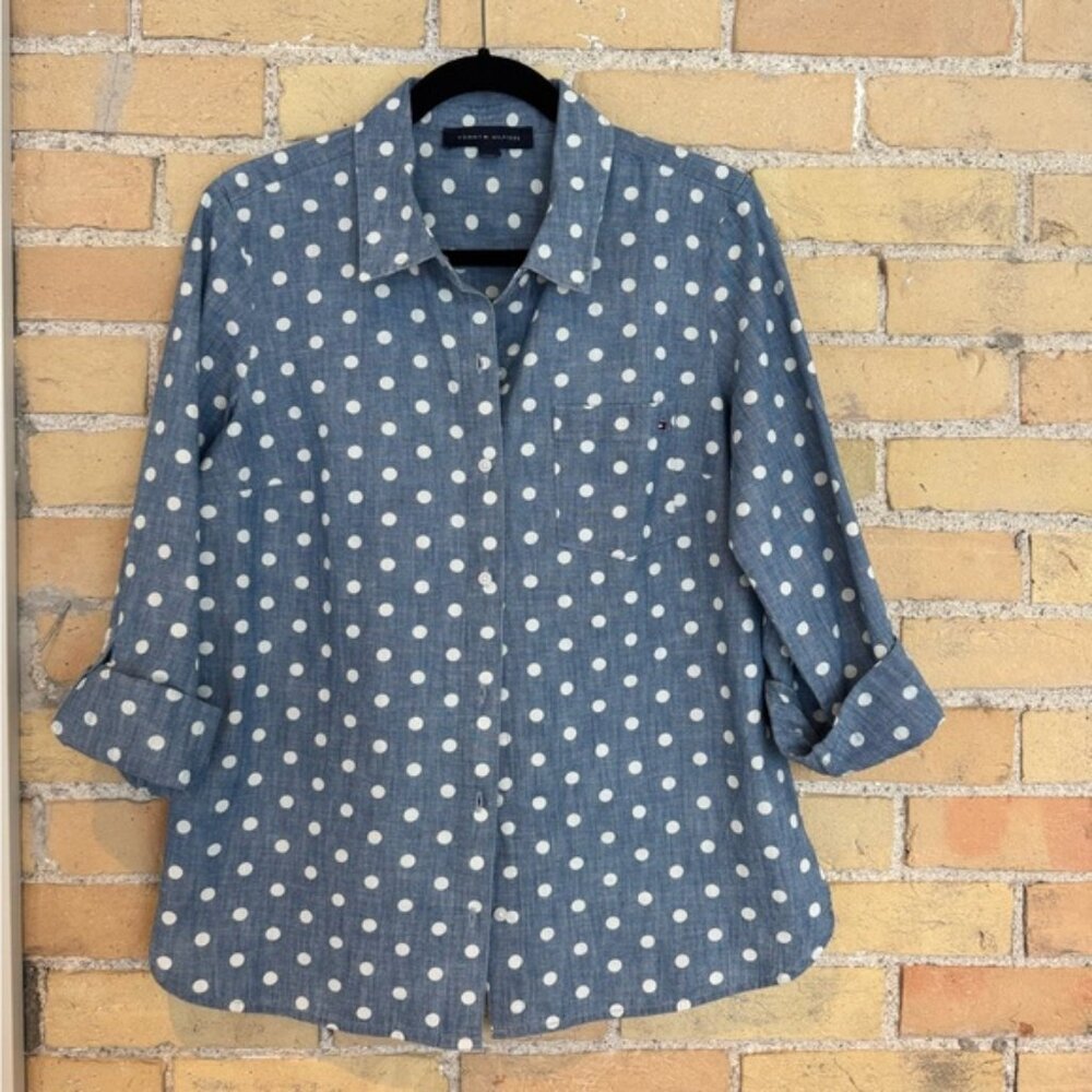Tommy Hilfiger polka Dot Denim Shirt